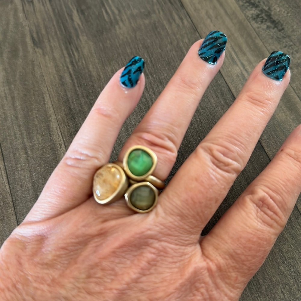 Lia sophia Nikki stacking rings sz 7